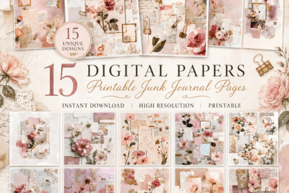 Download Shabby Chic Floral Junk Journal - Junk journal Collection