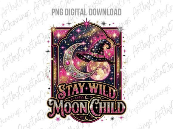 Download Glam Witch Stay Wild Moon Child PNG - Witch Collection