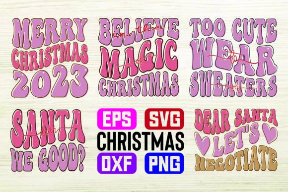 Download Christmas Retro Designs Bundle - Retro designs Collection
