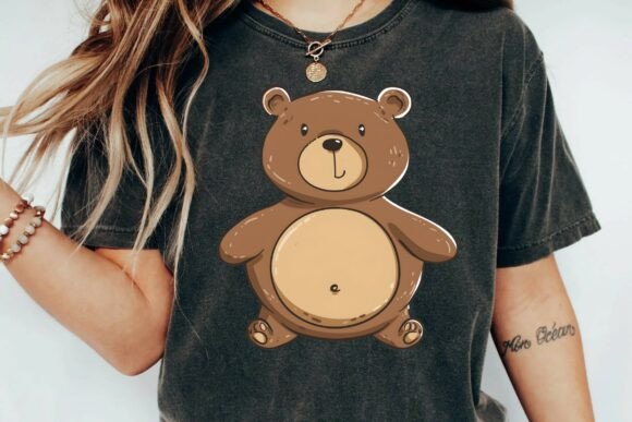 Download Cute Brown Teddy Bear Illustration Cartoon Character Clipart for Nursery Decor Png - Nursery decor Collection