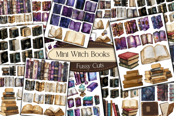 Download Witch Mini Books Fussy Cut Sheets - Witch Collection