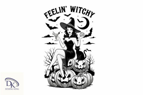 Download Halloween Vintage Witch Feelin Witchy - Witch Collection