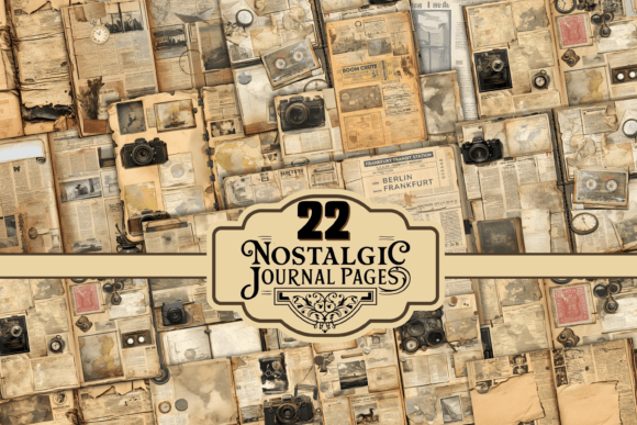 Download Vintage Newsprint Junk Journal Pages - Junk journal Collection