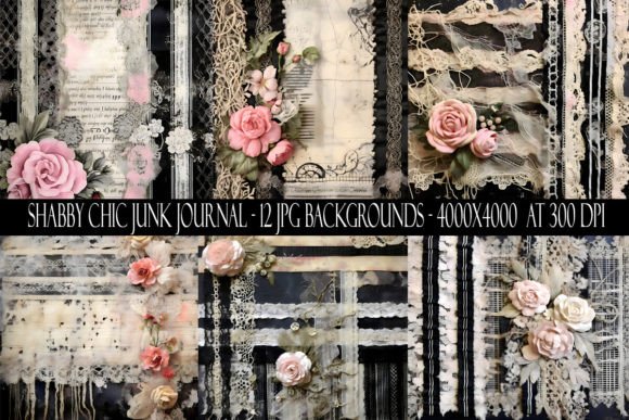 Download Shabby Chic Junk Journal Backgrounds - Junk journal Collection