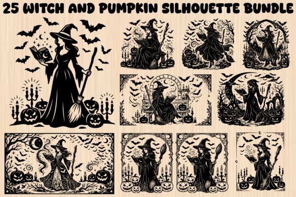 Download Witch and Pumpkin SVG Bundle - Witch Collection