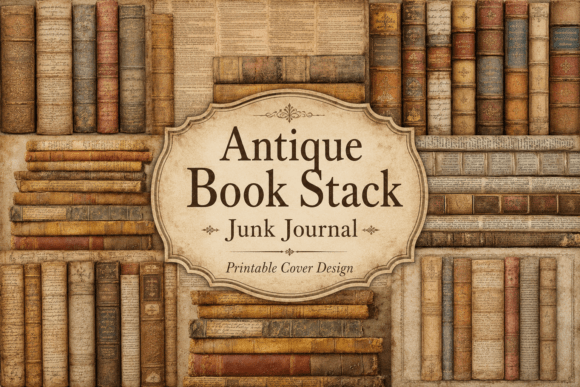 Download Antique Book Stack Junk Journal - Junk journal Collection