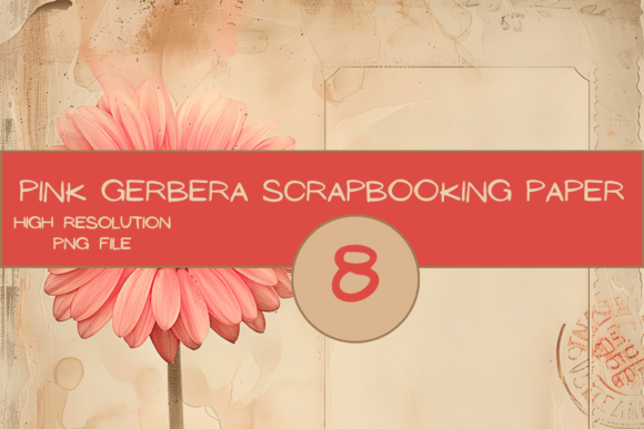 Download Pink Gerbera Scrapbooking Paper - Premium Resources