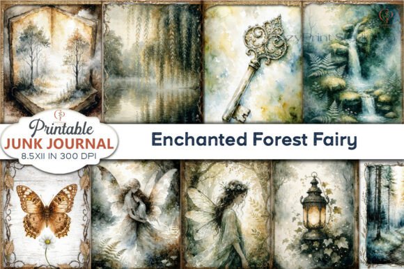 Download Enchanted Forest Fairy Junk Journal Page - Junk journal Collection
