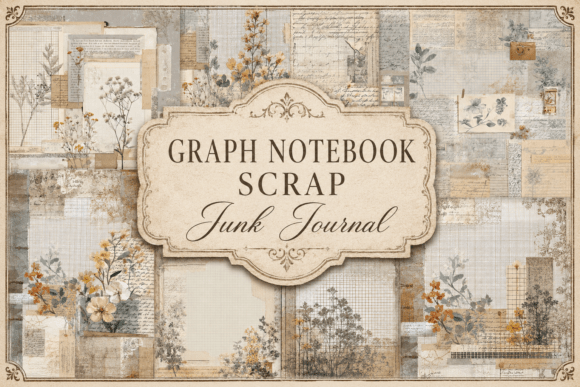 Download Graph Notebook Scrap Junk Journal - Junk journal Collection