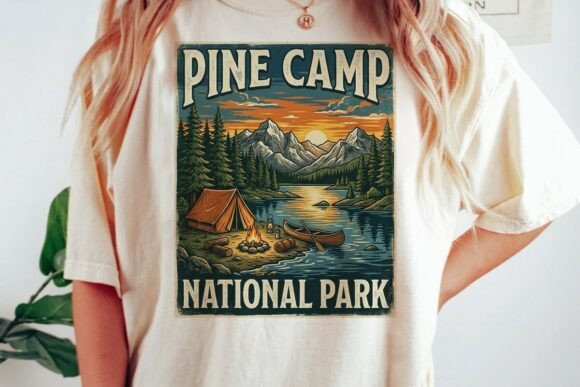 Download Vintage Pine Camp National Park Graphic - Vintage pine Collection